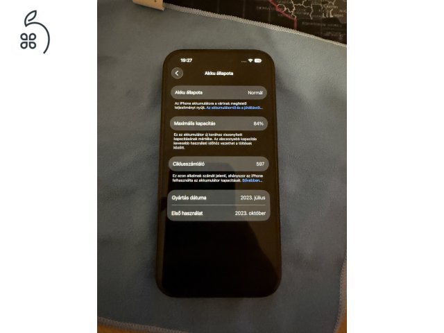 Iphone 15 128GB (fekete) csomagban