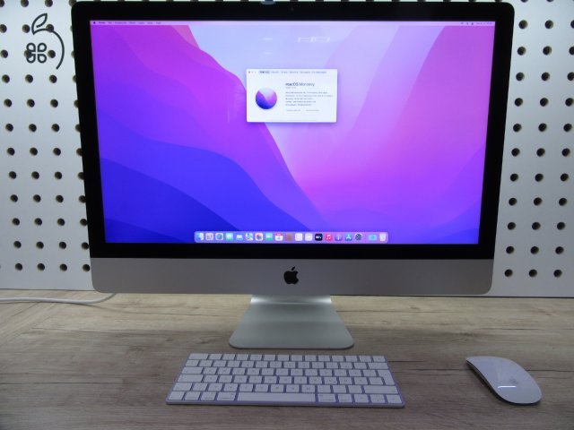AKCIÓ!!!Apple iMac 27” 5K (Late 2015) – 3.2 GHz i5, 16 GB RAM, 256 GB SSD, Radeon R9 M380 2 GB – Használt, karcmentes – 3 hónap garancia