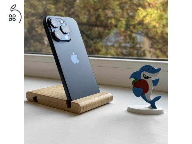 HIBÁTLAN iPhone 15 Pro 128GB Blue Tianium -1 ÉV GARANCIA - Kártyafüggetlen, MS3909