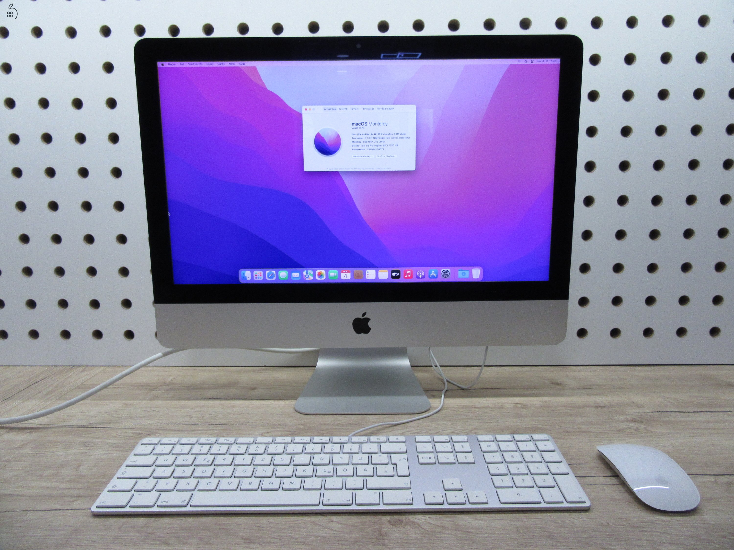 AKCIÓ!!! Apple iMac 21,5” 4K (Late 2015) – Retina 4K, P3 színtér – 8 GB RAM – 2 TB SSD – Használt, karcmentes – 3 hónap garancia