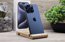 iPhone 15 Pro Blue Titanium 256GB 2 ÉV Garanciával Számlával 92% Akku