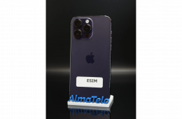 Apple iPhone 14 Pro Max eSIM 256 GB Deep Purple 100% akku - 12 HÓ GARANCIA