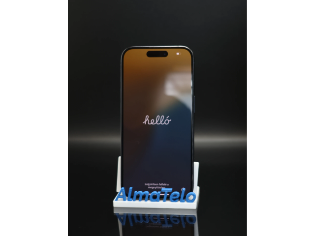 Apple iPhone 15 Pro eSIM 256 GB Blue Titanium 100% akku - 12 HÓ GARANCIA