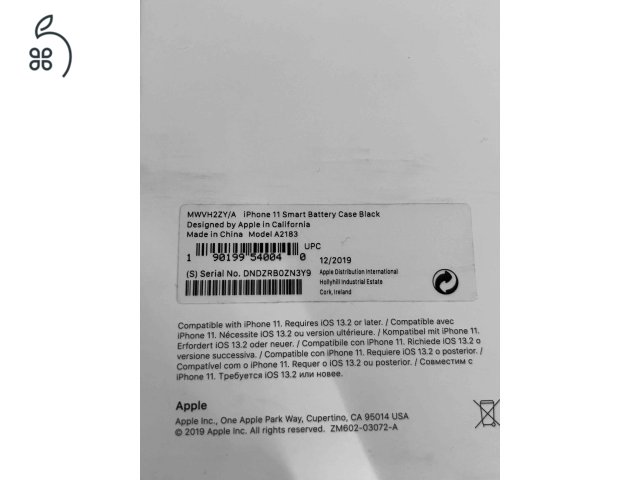 iPhone 11 Smart Battery Case – fekete A2183 