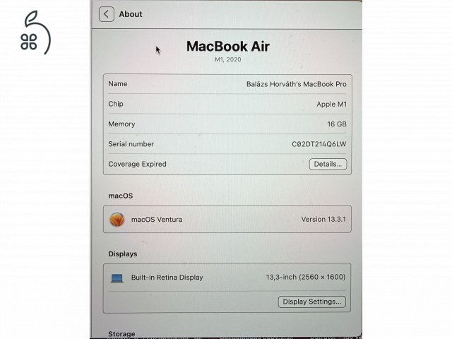 MacBook Air M1 2020
