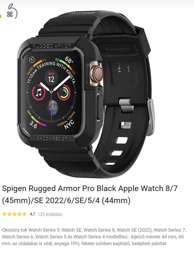 Apple Watch ütésálló tok (44/45mm)