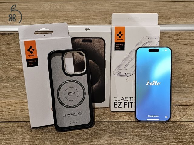 	iPhone 15 pro natúr titán 128GB, garis 2026. novemberig