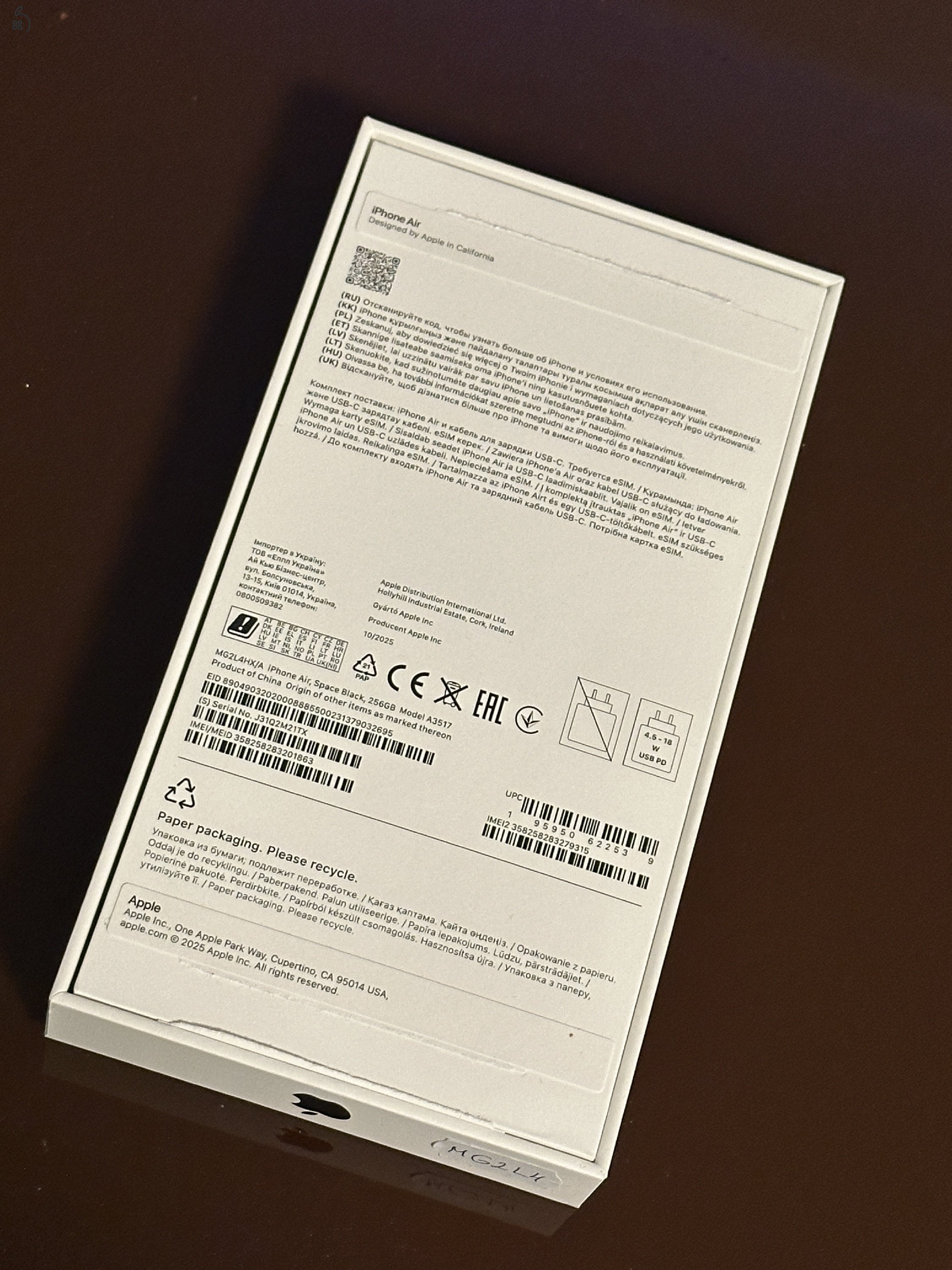 Egy hetet használt, Apple 17 Air, tokkal, 1 év garanciával