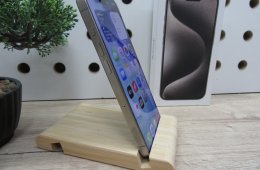 Apple iPhone 15 Pro – Natural Titanium – ProMotion 120 Hz, A17 Pro, USB-C – 128 GB – Használt, megkímélt – 100% akku – 3 hónap garancia