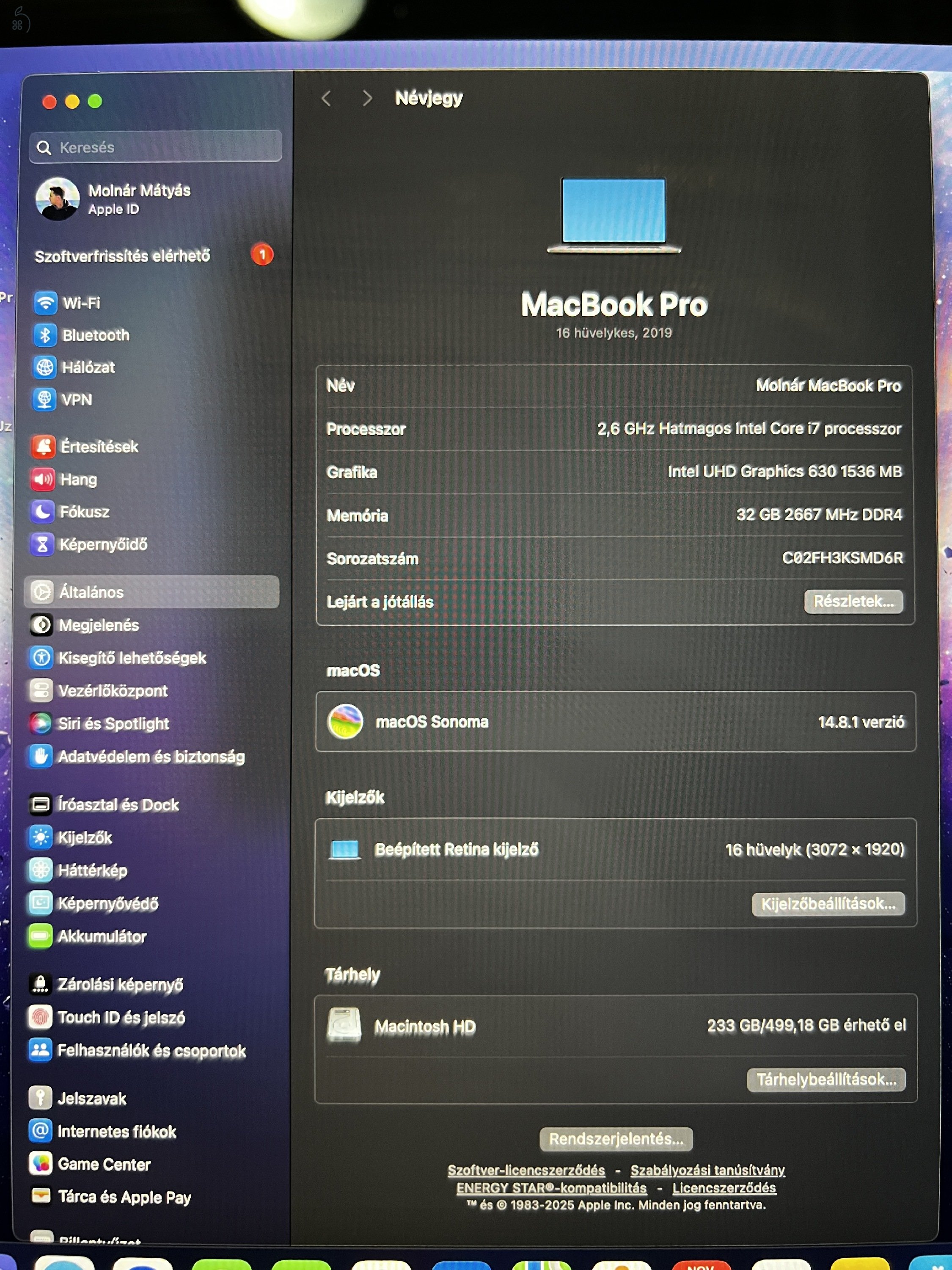 MacBook Pro 16” (2019)