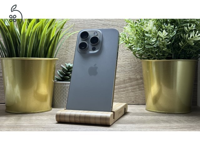  iPhone 15 Pro 128GB Szürke, Független - Garancia, Számla 