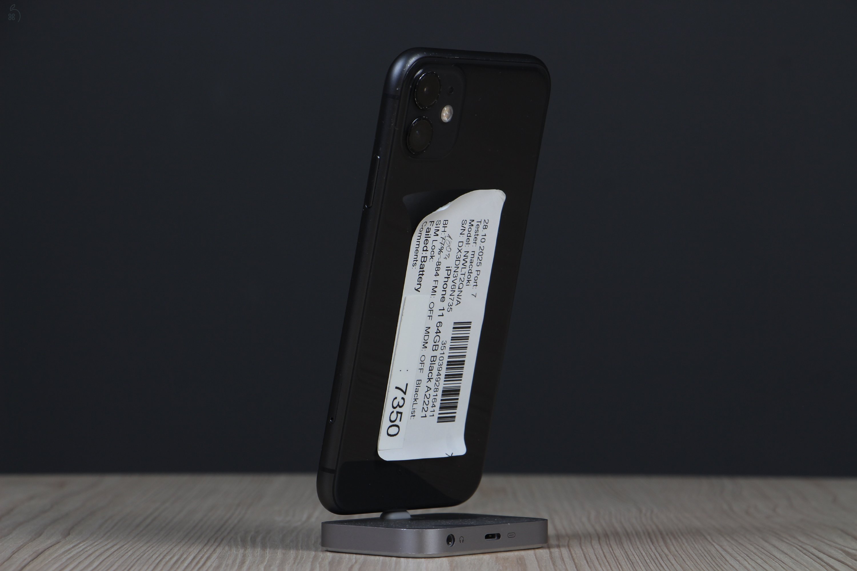 Apple iPhone 11 64GB Black B US-7350