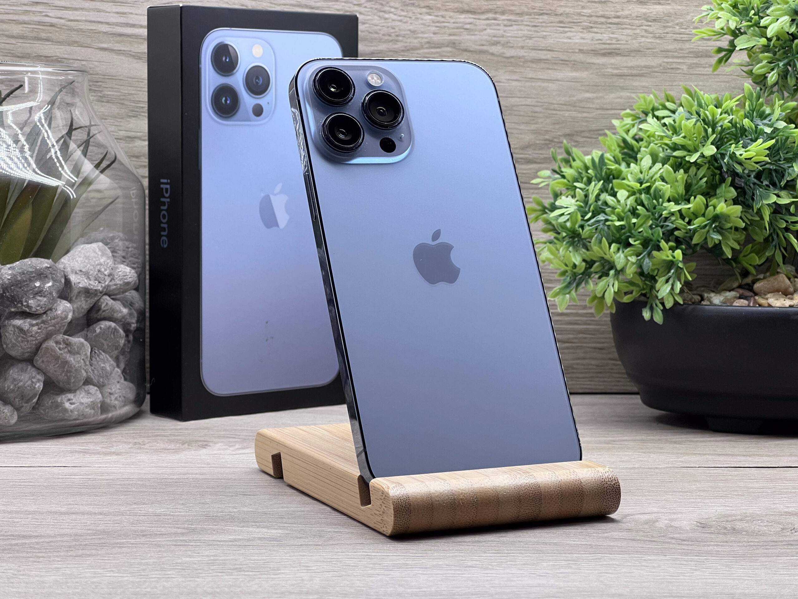 Hibátlan iPhone 13 Pro Max Sierra Blue 128GB 2 ÉV Garanciával Számlával 91 % Akku