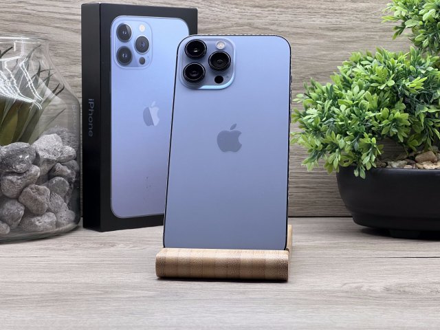 Hibátlan iPhone 13 Pro Max Sierra Blue 128GB 2 ÉV Garanciával Számlával 91 % Akku