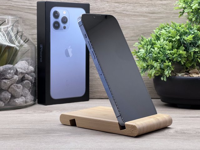 Hibátlan iPhone 13 Pro Max Sierra Blue 128GB 2 ÉV Garanciával Számlával 91 % Akku