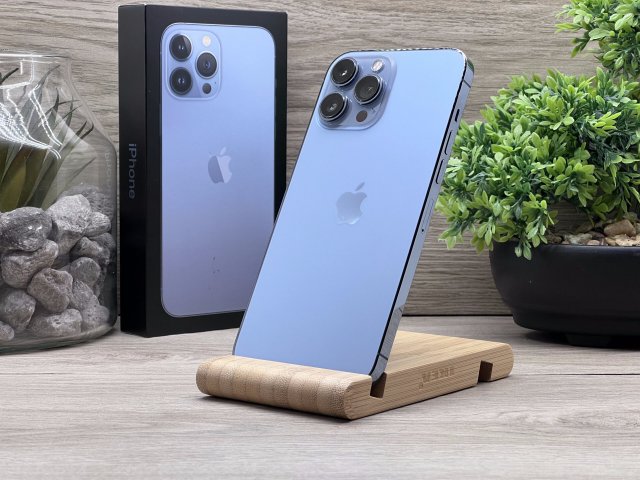 Hibátlan iPhone 13 Pro Max Sierra Blue 128GB 2 ÉV Garanciával Számlával 91 % Akku