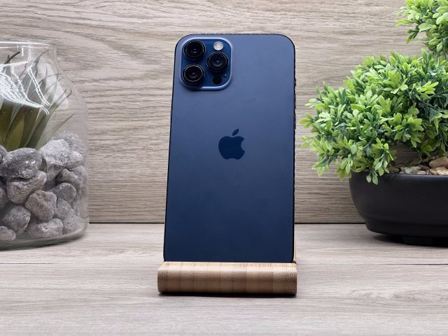 Hibátlan iPhone 12 Pro Max Pacific Blue 128GB 2 ÉV Garanciával Számlával 90% Akku