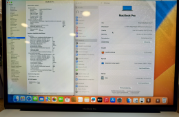 MacBook Pro 15 2017 i7 3.1 GHz 4-mag 16 GB RAM 2 TB SSD 44 ciklus 100% ciklus