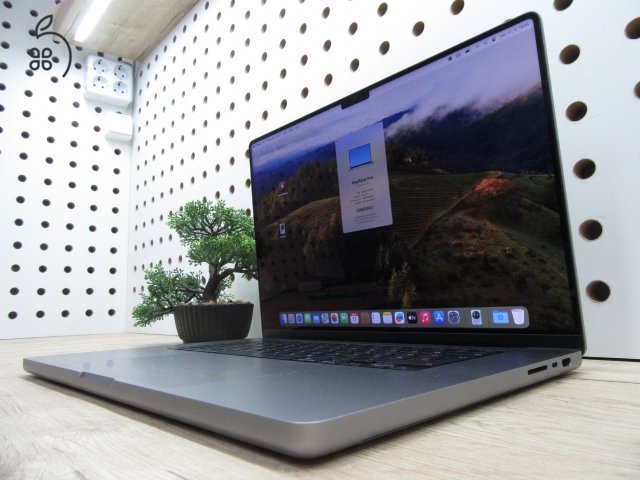 Apple MacBook Pro 16” (2021, M1 Max) – Liquid Retina XDR + ProMotion 120 Hz, brutál erő – 64 GB RAM – 500 GB SSD – Használt, szép állapot – 333 ciklus / 87% akku – 3 hónap garancia