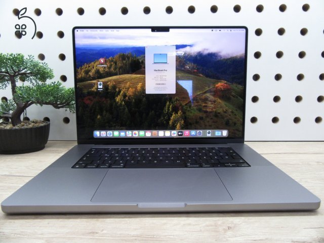 Apple MacBook Pro 16” (2021, M1 Max) – Liquid Retina XDR + ProMotion 120 Hz, brutál erő – 64 GB RAM – 500 GB SSD – Használt, szép állapot – 333 ciklus / 87% akku – 3 hónap garancia