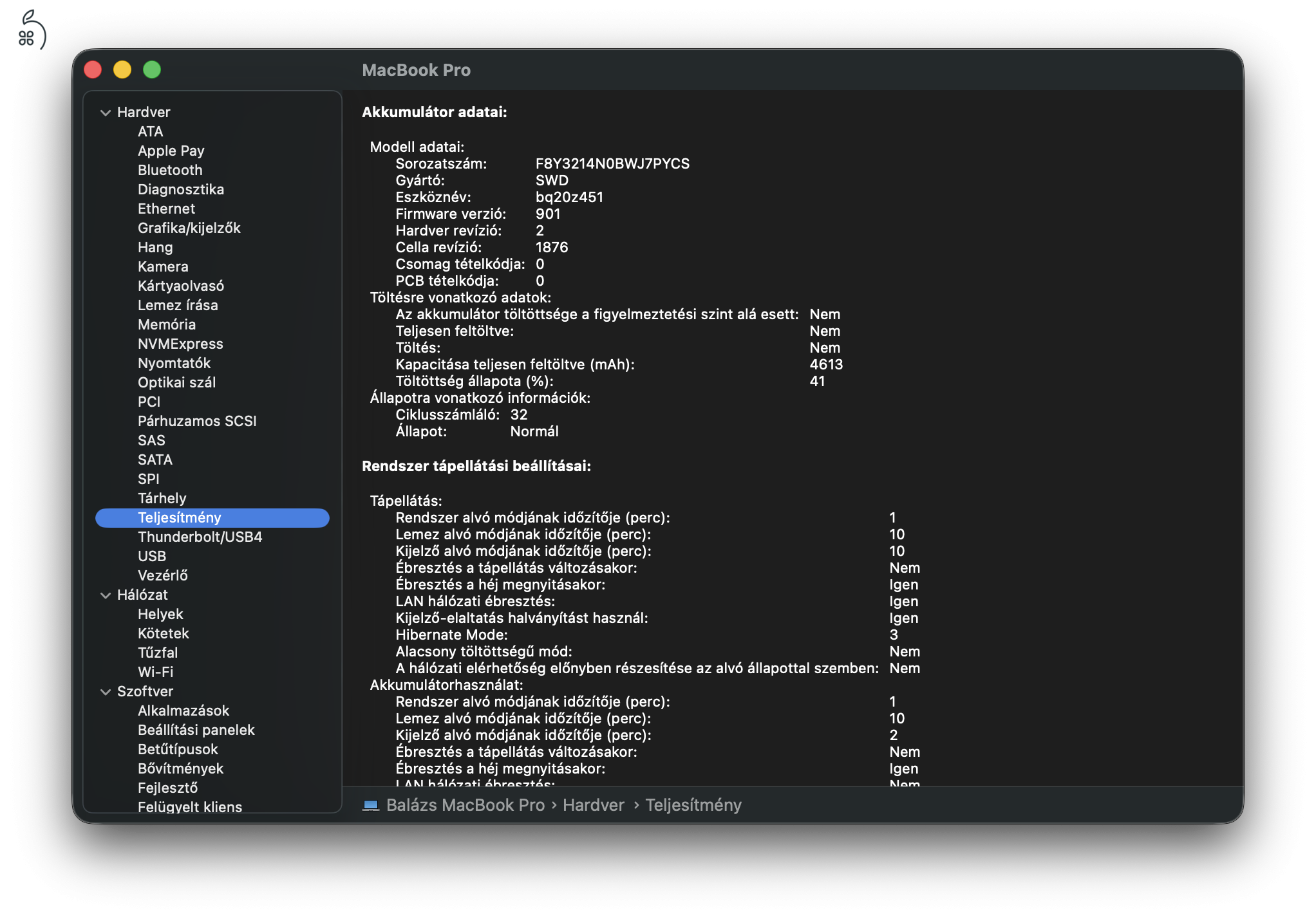Apple MacBook Pro 13” 2020, i5 Quad-Core, 512GB SSD, 16GB, magyar billentyűzet, TouchBar, új akksi.