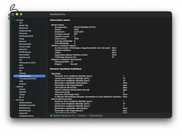 Apple MacBook Pro 13” 2020, i5 Quad-Core, 512GB SSD, 16GB, magyar billentyűzet, TouchBar, új akksi.
