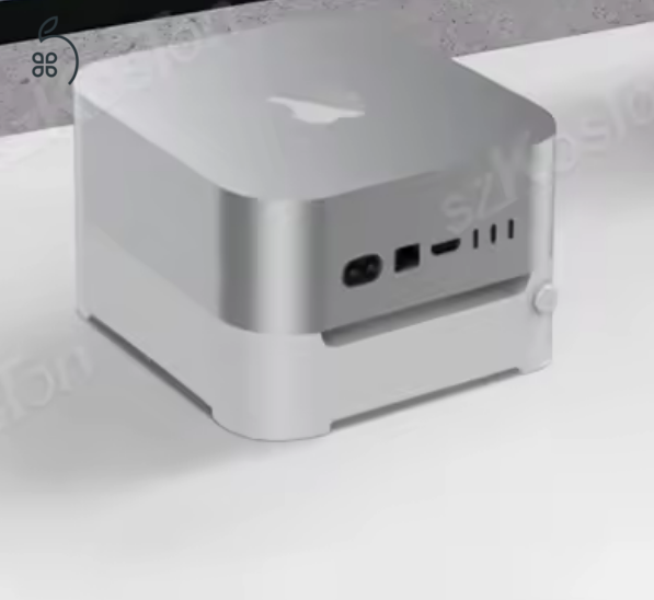 Mac mini M4 hőelvezető és porvédő állvány.