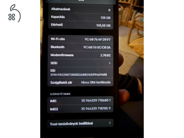 Teljesen új Iphone 15 pro 128 GB