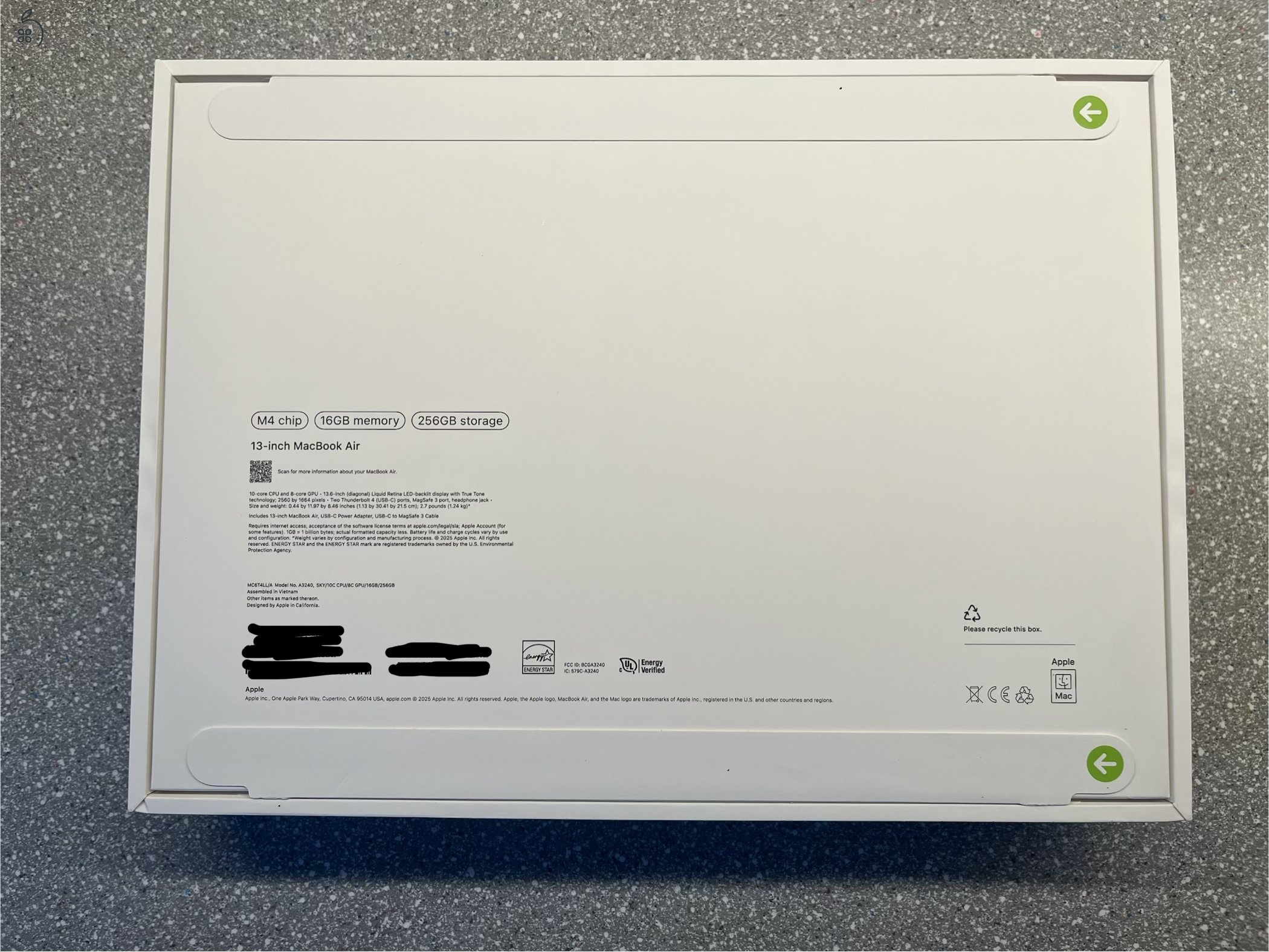 2025 M4 MacBook Air, bontatlan, garanciás