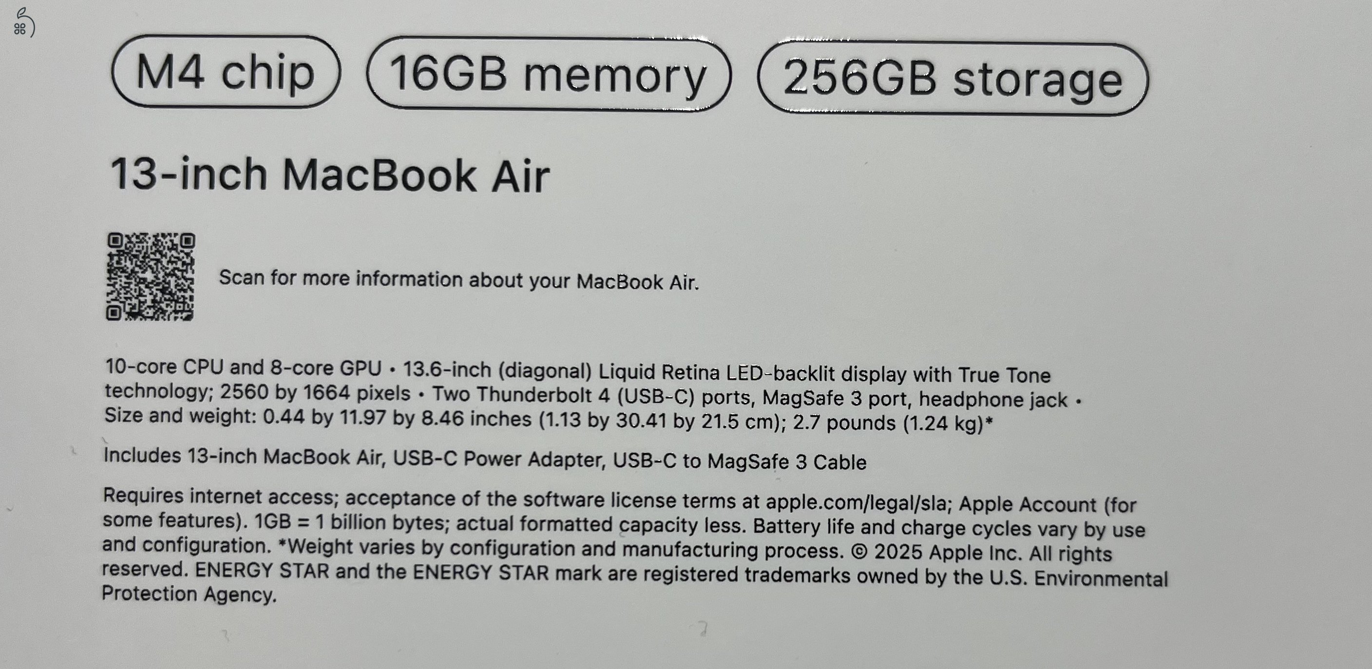 2025 M4 MacBook Air, bontatlan, garanciás