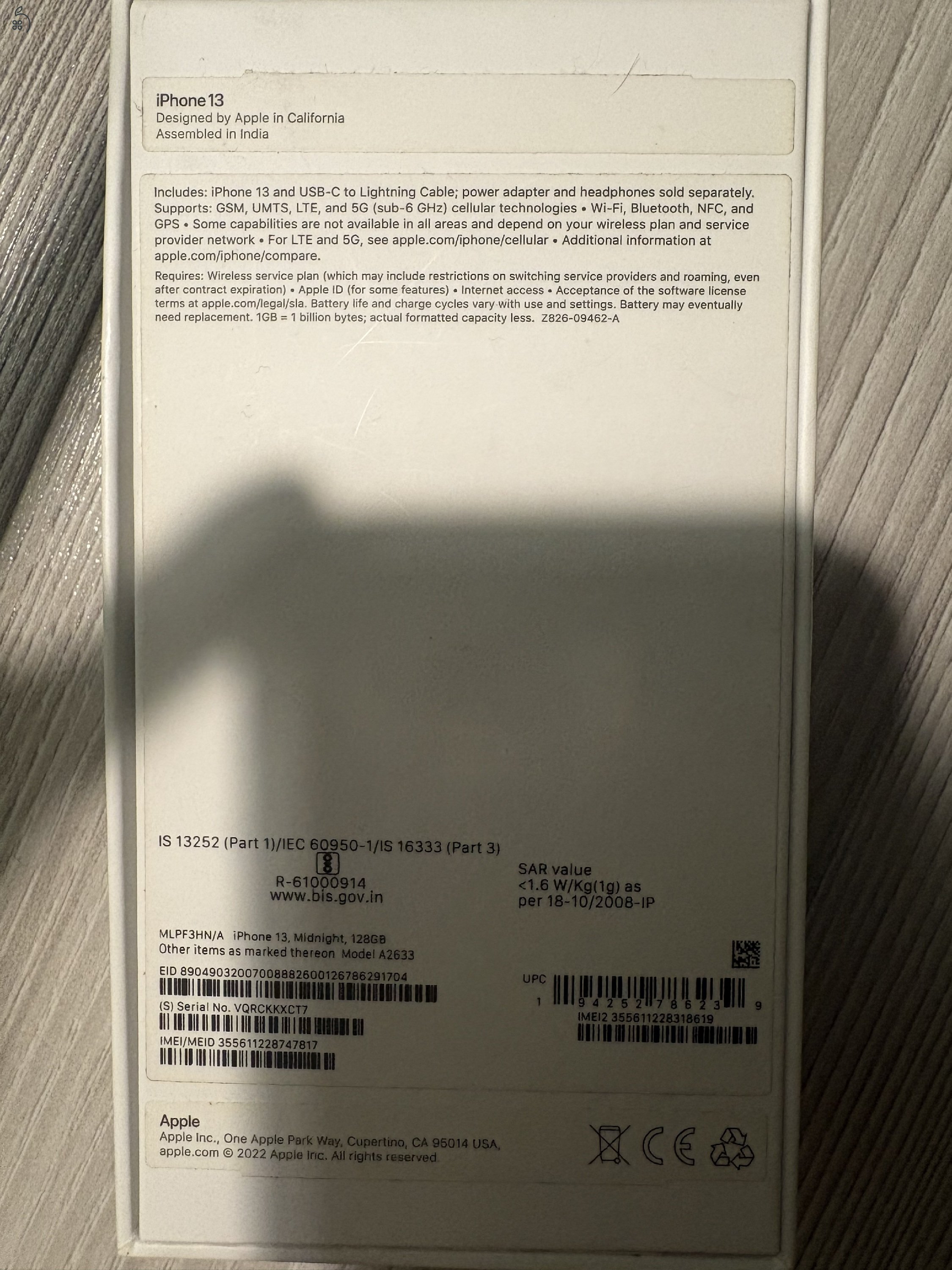 Eladó Iphone 13, 128GB