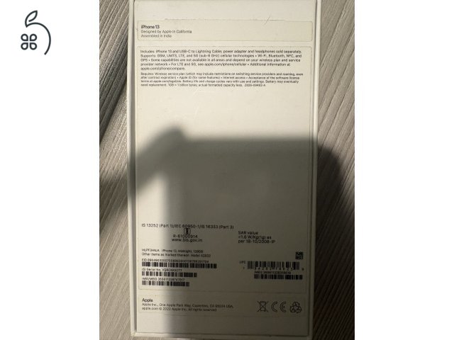 Eladó Iphone 13, 128GB