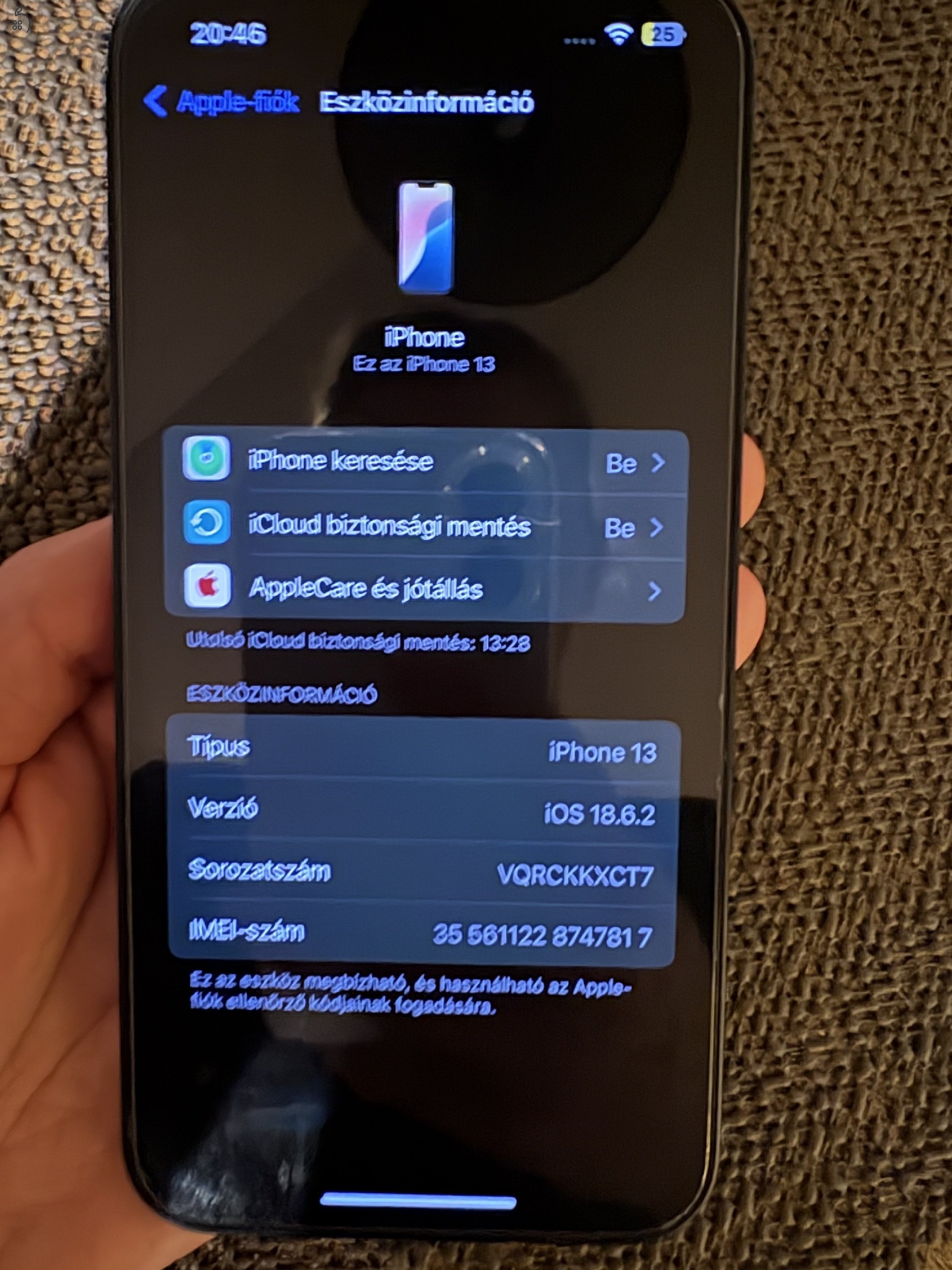 Eladó Iphone 13, 128GB
