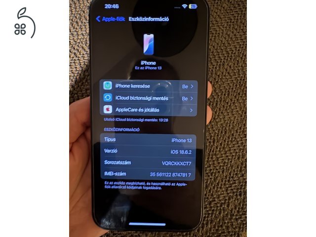 Eladó Iphone 13, 128GB