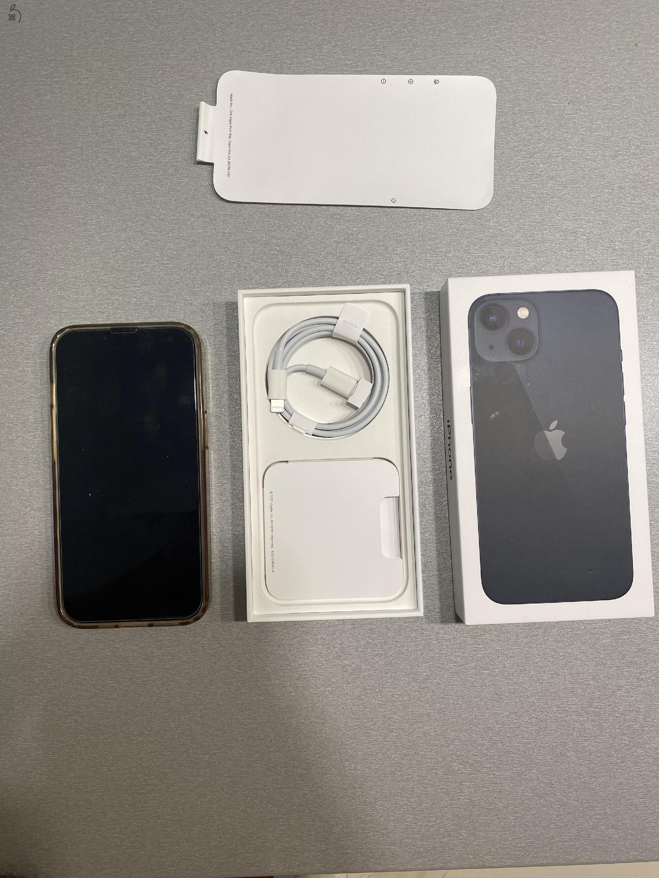 iPhone 13, 128 GB, Független, Újszerű, Fekete