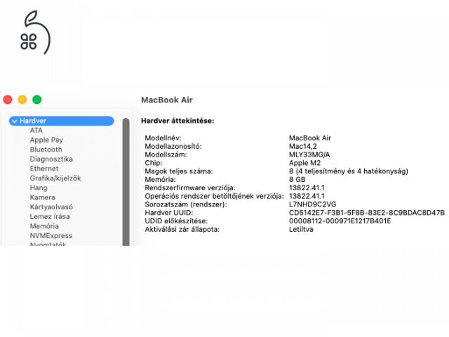 Apple MacBook Air, M2, 13.6