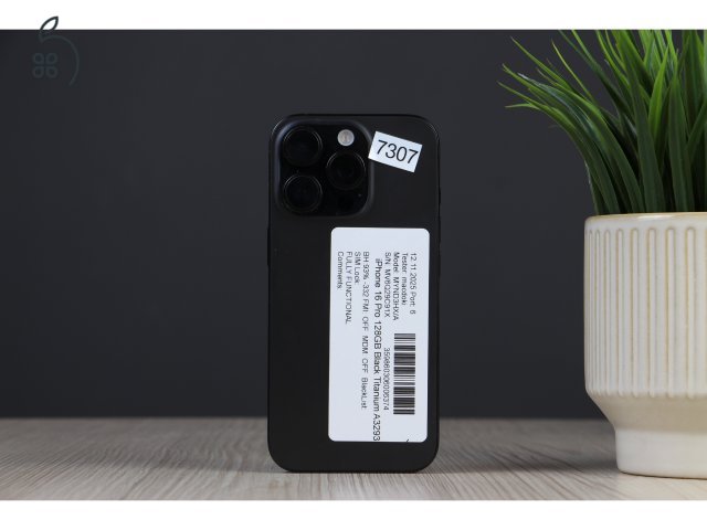 Apple iPhone 16 Pro 128GB asztrofekete A US-7307