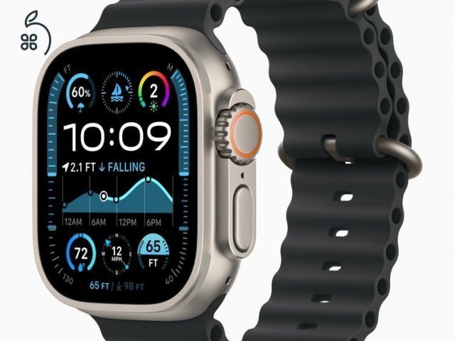 GYÖNYÖRŰ APPLE WATCH ULTRA 2 NATURAL TITANIUM 49MM -1 ÉV GARANCIA - MS3715, 98% AKKUMULÁTOR