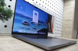 Apple MacBook Pro 16” (2021, M1 Pro) – Liquid Retina XDR + ProMotion 120 Hz, akár 21 óra – 16 GB RAM – 512 GB SSD – Használt, megkímélt – 581 ciklus / 86% akku – 3 hónap garancia