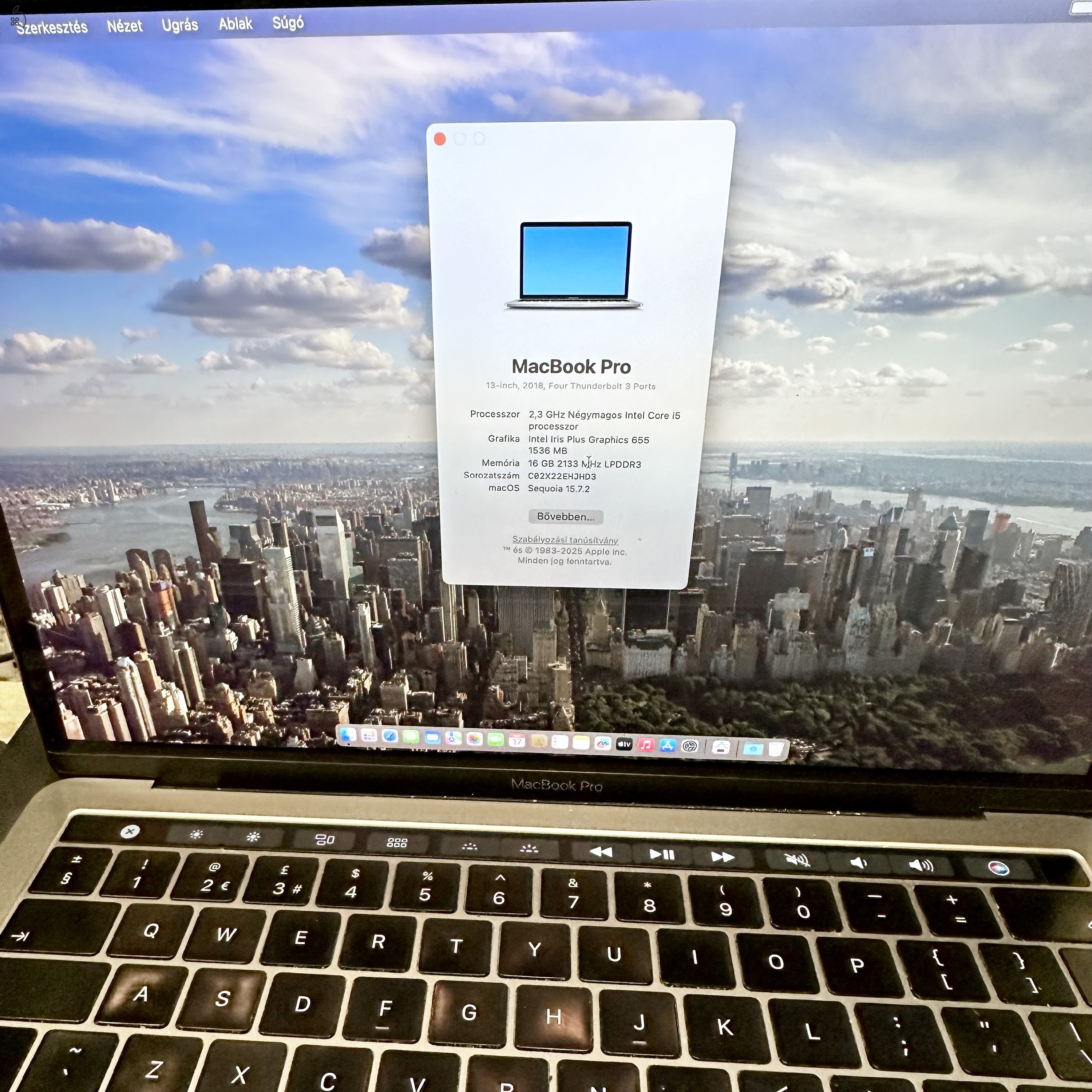 MacBook Pro 13 (A1989) Space Gray, 16GB RAM, 1TB SSD, TouchBar, 4 ThunderBolt Ports