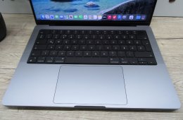 Apple MacBook Pro 14” (2021, M1 Pro) – Liquid Retina XDR + ProMotion 120 Hz, akár 17 óra – 32 GB RAM – 500 GB SSD – Használt, karcmentes – 305 ciklus / 84% akku – 3 hónap garancia