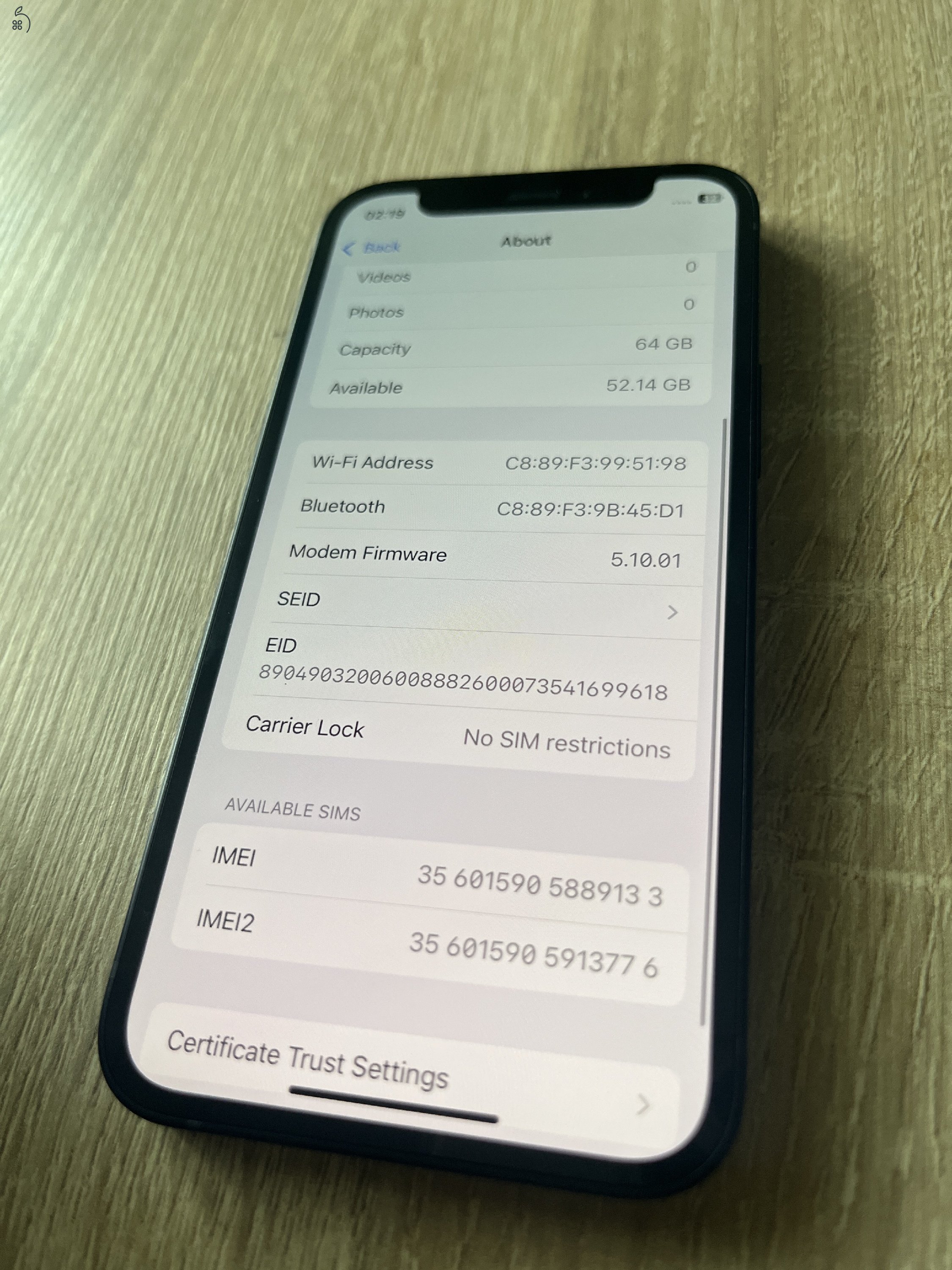 Iphone 12 Mini 64GB Tökéletes Állapot 94%-98% Akkuk Garancia Üzletből