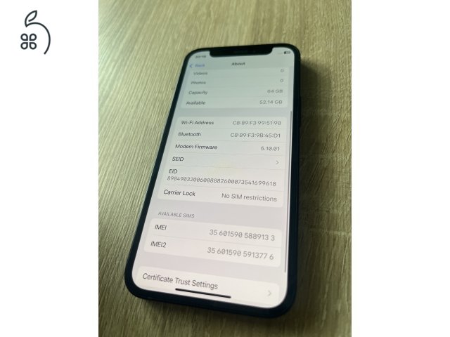 Iphone 12 Mini 64GB Tökéletes Állapot 94%-98% Akkuk Garancia Üzletből