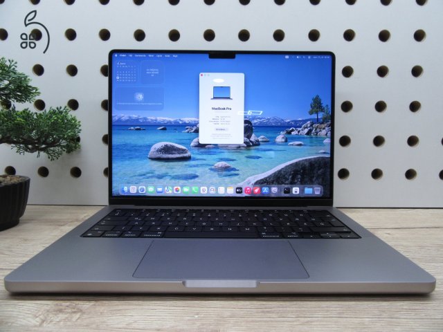 Apple MacBook Pro 14” (2021, M1 Pro) – Liquid Retina XDR + ProMotion 120 Hz, akár 17 óra – 16 GB RAM – 1 TB SSD – Használt, karcmentes – ~86% akku – 3 hónap garancia