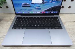Apple MacBook Pro 14” (2021, M1 Pro) – Liquid Retina XDR + ProMotion 120 Hz, akár 17 óra – 16 GB RAM – 1 TB SSD – Használt, karcmentes – ~86% akku – 3 hónap garancia