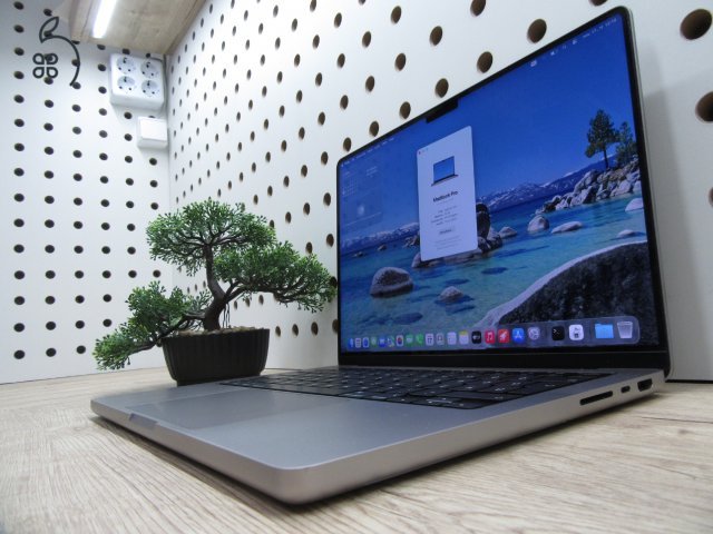 Apple MacBook Pro 14” (2021, M1 Pro) – Liquid Retina XDR + ProMotion 120 Hz, akár 17 óra – 16 GB RAM – 1 TB SSD – Használt, karcmentes – ~86% akku – 3 hónap garancia