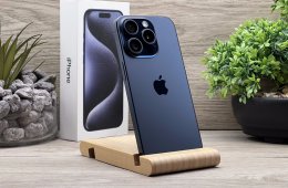 Hibátlan iPhone 15 Pro Blue Titanium 128GB 2 ÉV Garanciával Számlával 91% Akku