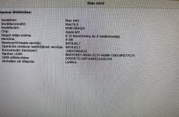 Apple MacMini M2 8G/256GB Garanciával, üzletből