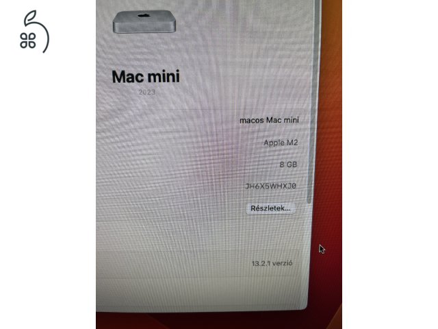 Apple MacMini M2 8G/256GB Garanciával, üzletből