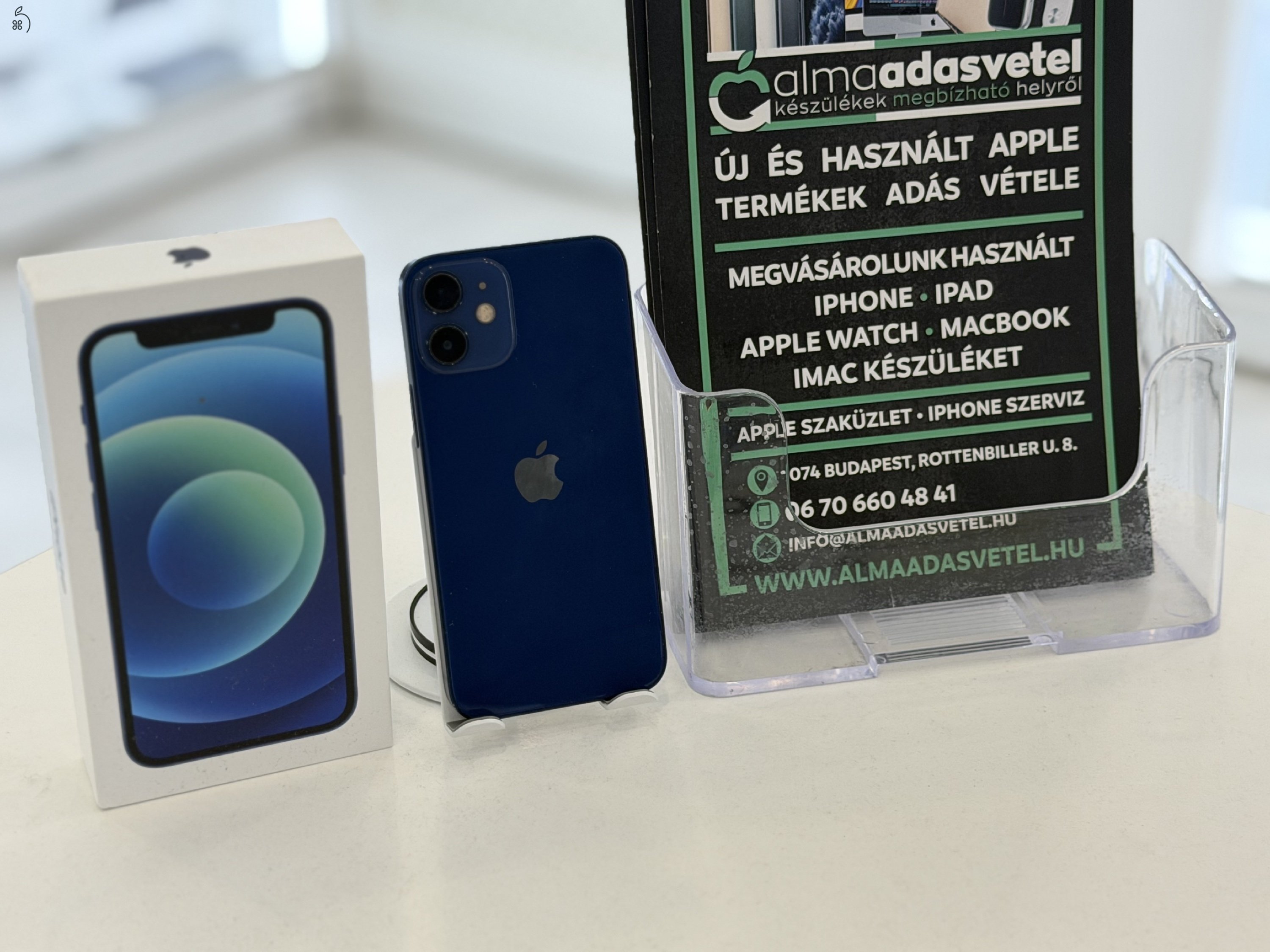 iPhone 12 Mini 64GB Független Használt/1-3 hónap gar./Akku 100%/p4579